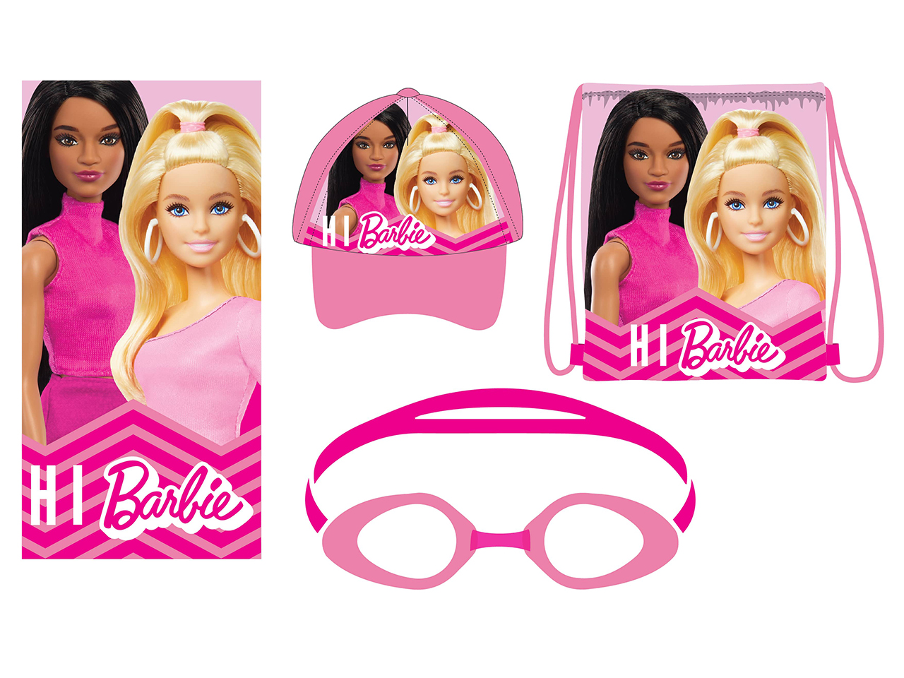 BARBIE SACCA+CAP.+TELO+OCCHIALIN. BARBIE MIX 30 BARBIE SACCA+CAP.+TELO+OCCHIALIN. BARBIE MIX 30