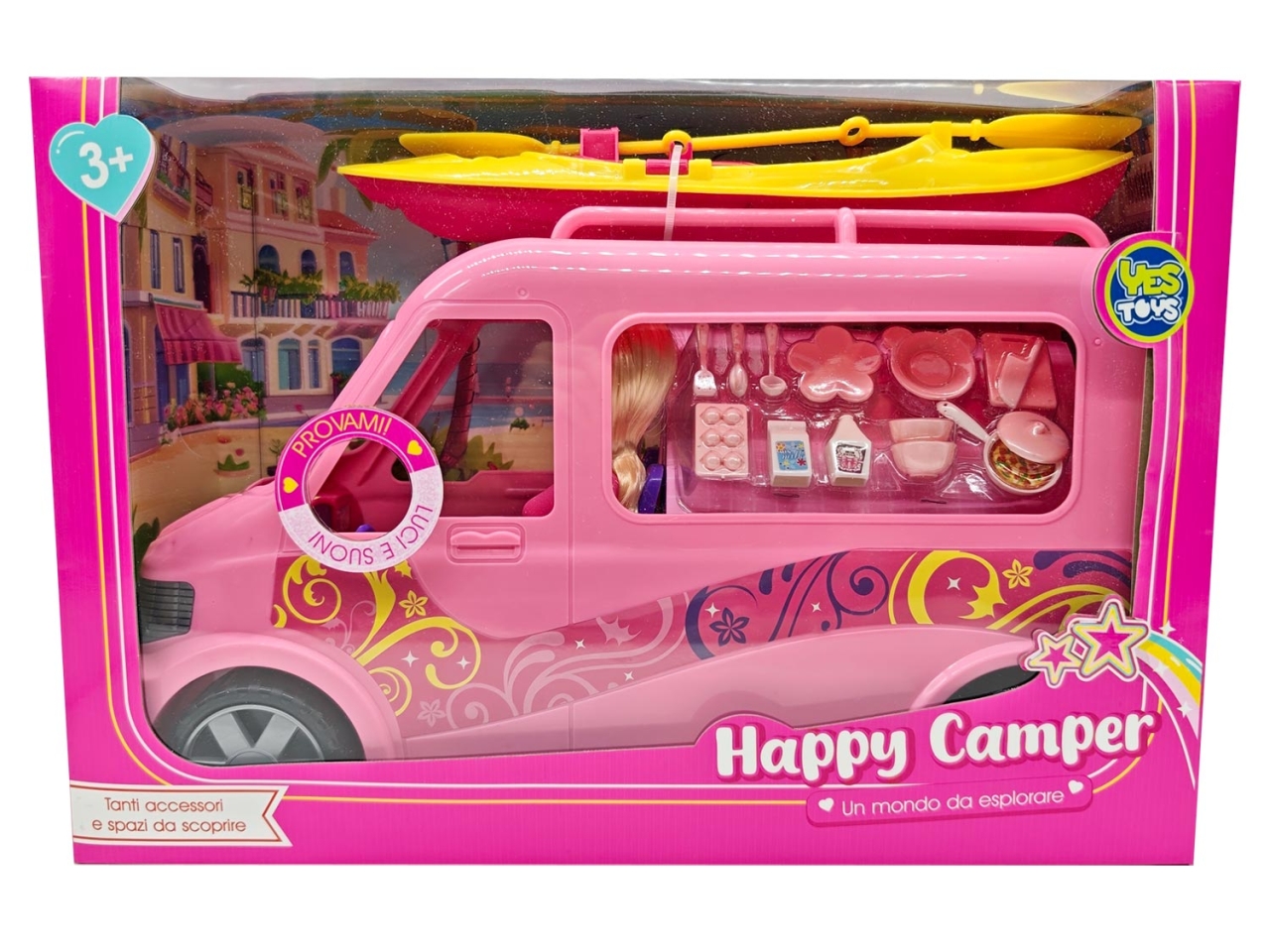 HAPPY CAMPER BAMBOLA ACCESSORI LUCI SUONI MGG52671