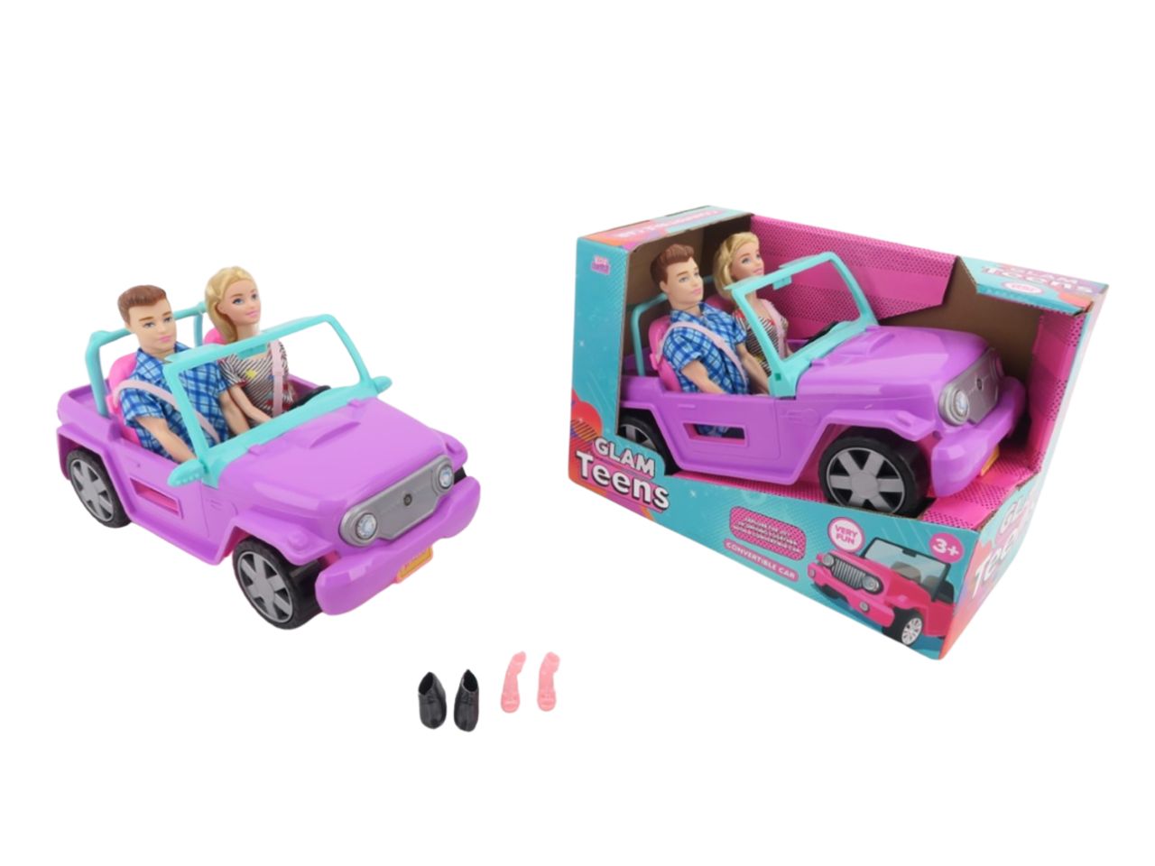 AUTO GLAM E COPPIA BAMBOLE MGG52651