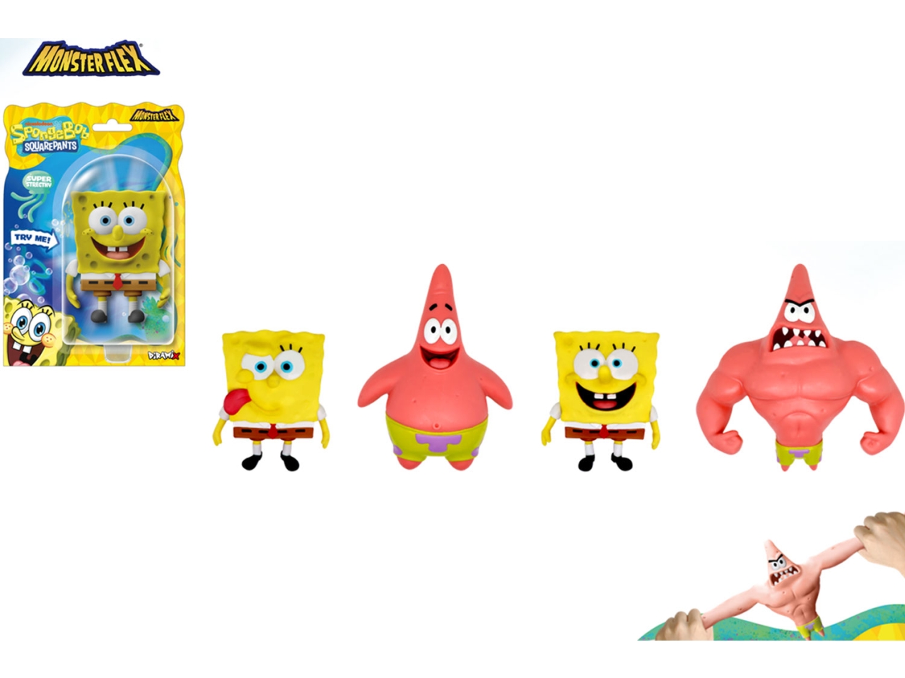 SPONGEBOB MONSTERFLEX 4ASS DIRSB17831