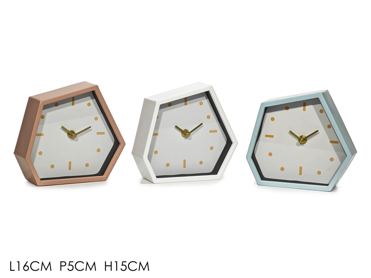 OROLOGIO 16X5XH.15CM IN 3 ASSORTIMENTI 522131