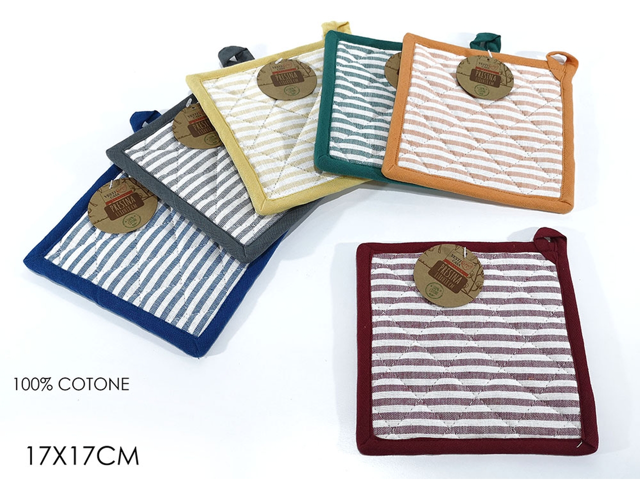 PRESINA 17X17CM A RIGHE IN 6 ASSORTIMENTI 565357