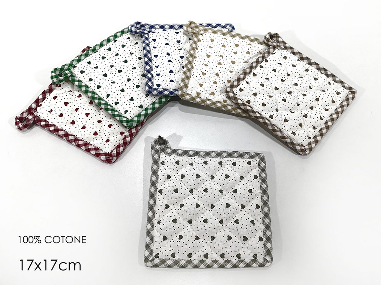 PRESINA 17X17CM CUORI IN 6 ASSORTIMENTI 595527