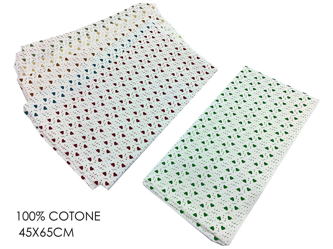 STROFINACCIO 45X65CM CUORI IN 6 ASS. 595531