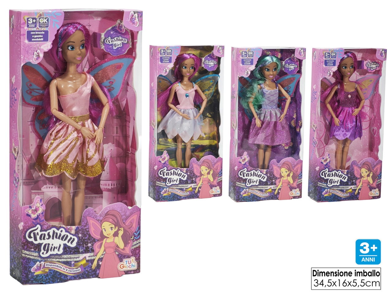 FASHION GIRL BAMBOLA IN 4 ASSORTIMENTI 717915 FASHION GIRL BAMBOLA IN 4 ASSORTIMENTI 717915