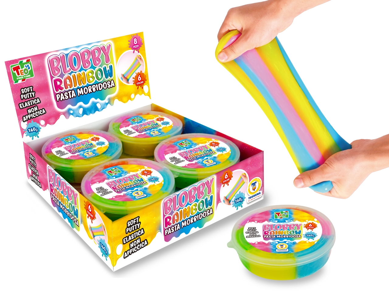 TEO’S FREETIMESLIME BLOBBY RAINBOW 160GR 52472