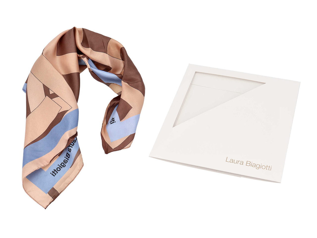 FOULARD MAXI INTRECC. MARRONE 53X53CM LB26S104-16