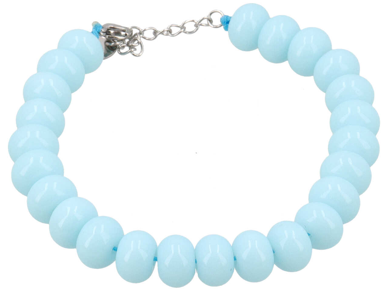 BRACCIALE PERLE OVALI TURCHESI