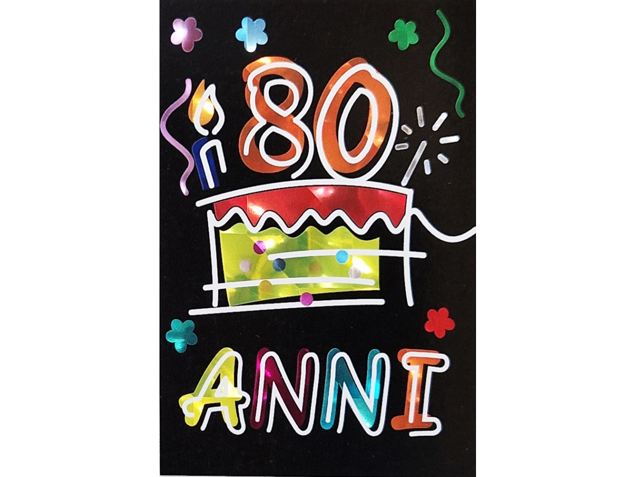 BIGLIETTO 80ANNI FLASHCARD 102 BIGLIETTO 80ANNI FLASHCARD 102