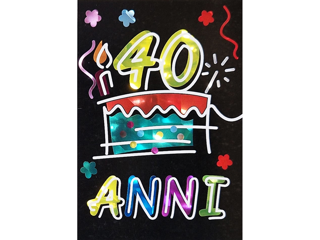 BIGLIETTO 40ANNI FLASHCARD 098 BIGLIETTO 40ANNI FLASHCARD 098