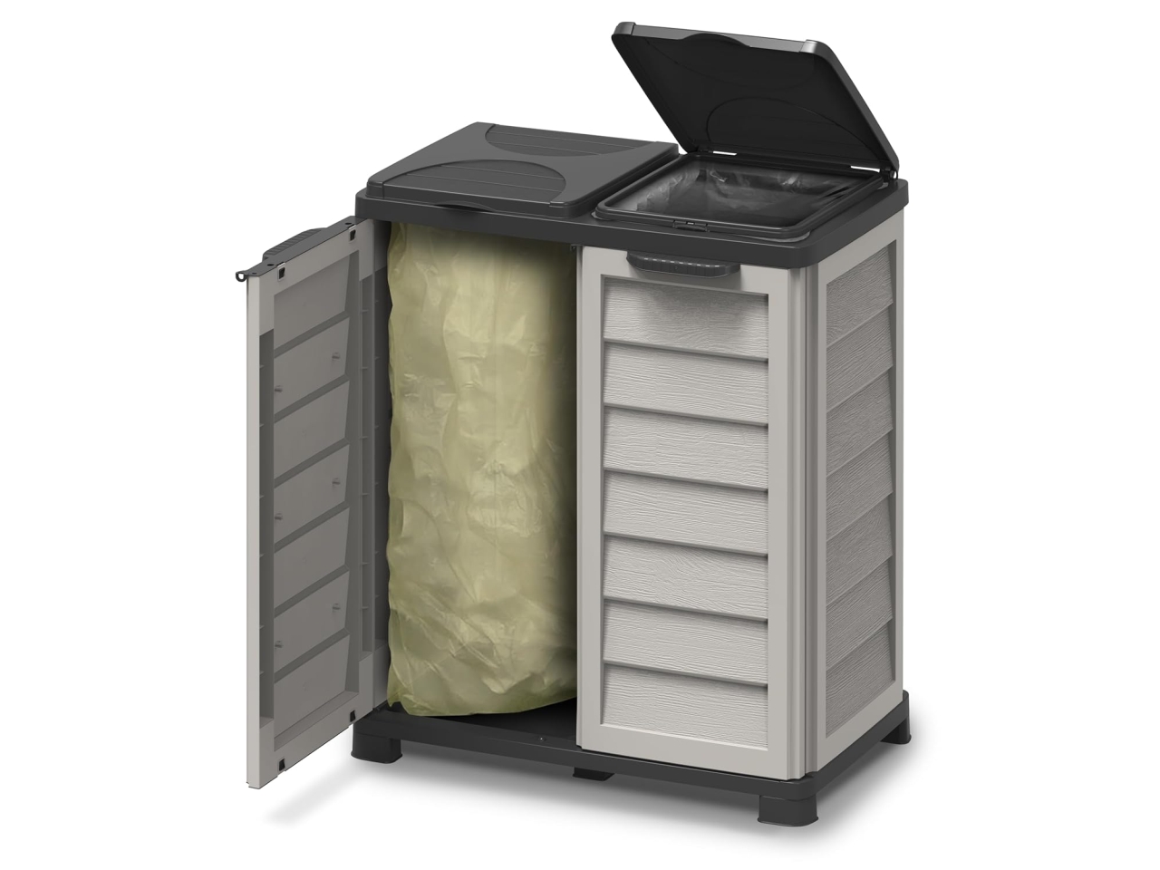 RIPONI PATTUMIERA SABBIA/GRAFITE 76x46x89h 99320 RIPONI PATTUMIERA SABBIA/GRAFITE 76x46x89h 99320