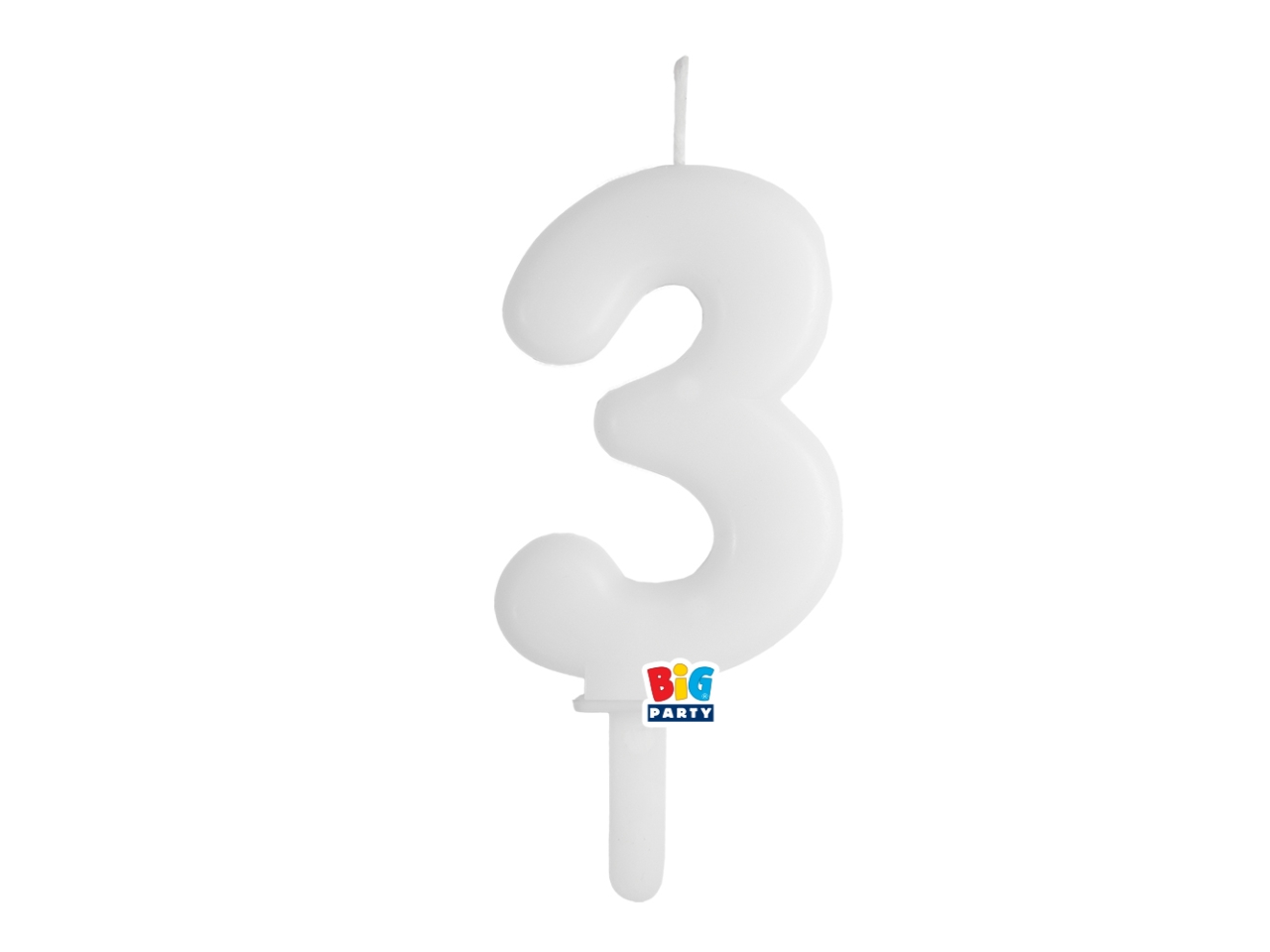 CANDELA NUM. 3 CERA TINY PLUMP BIANCO 7CM 76403