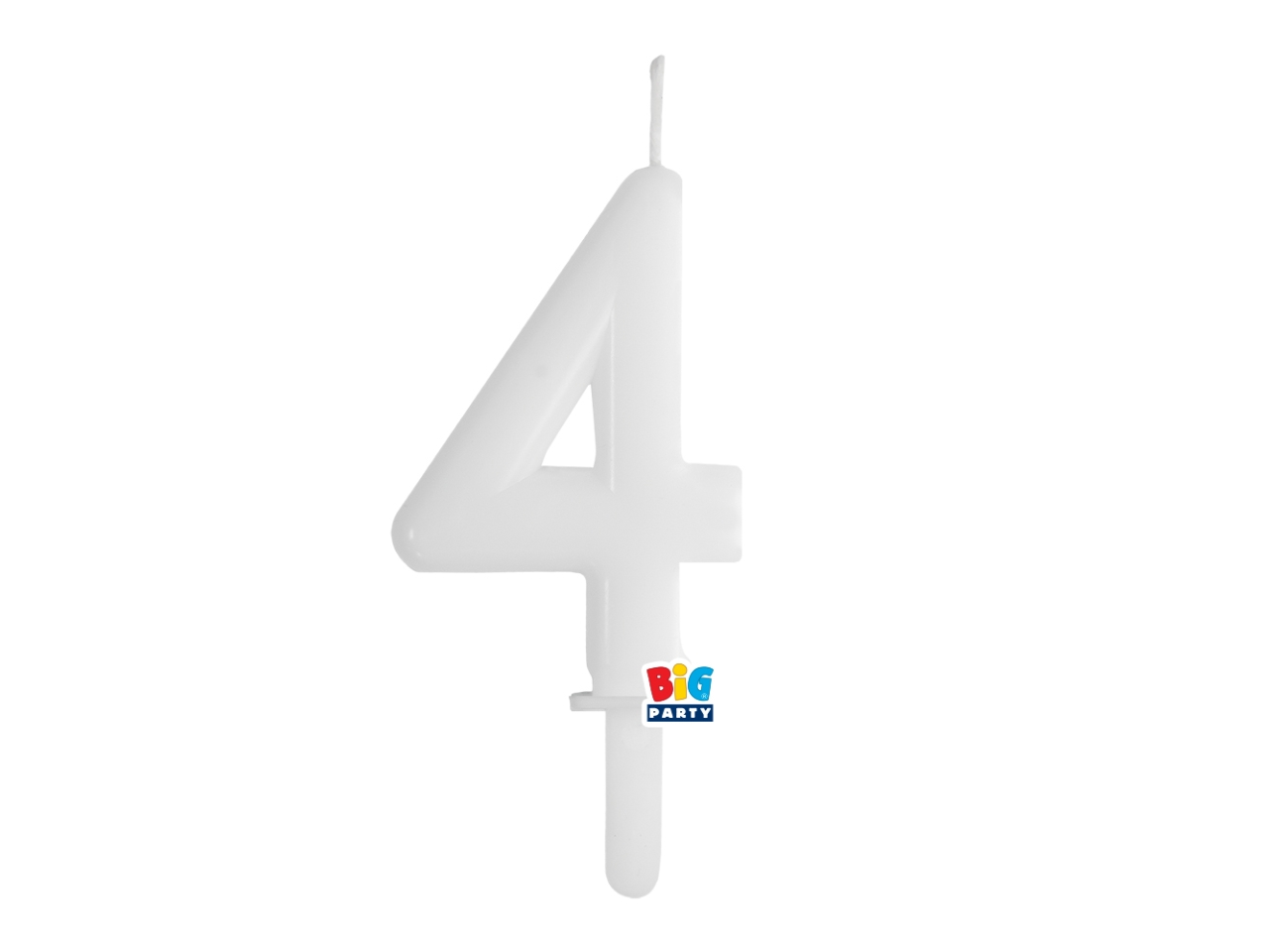 CANDELA NUM. 4 CERA TINY PLUMP BIANCO 7CM 76404