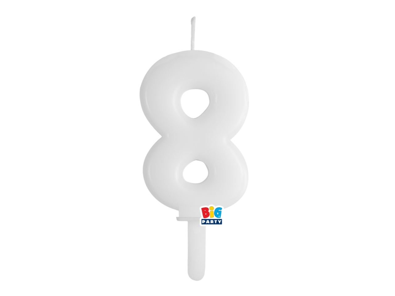 CANDELA NUM. 8 CERA TINY PLUMP BIANCO 7CM 76408