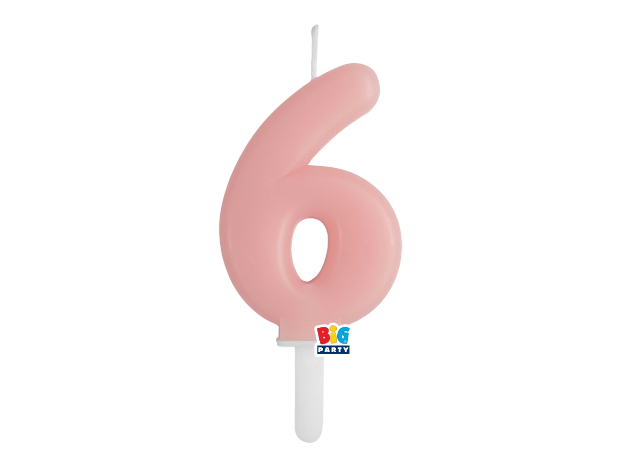CANDELA NUM. 6 CERA TINY PLUMP ROSA BABY 7CM 76416