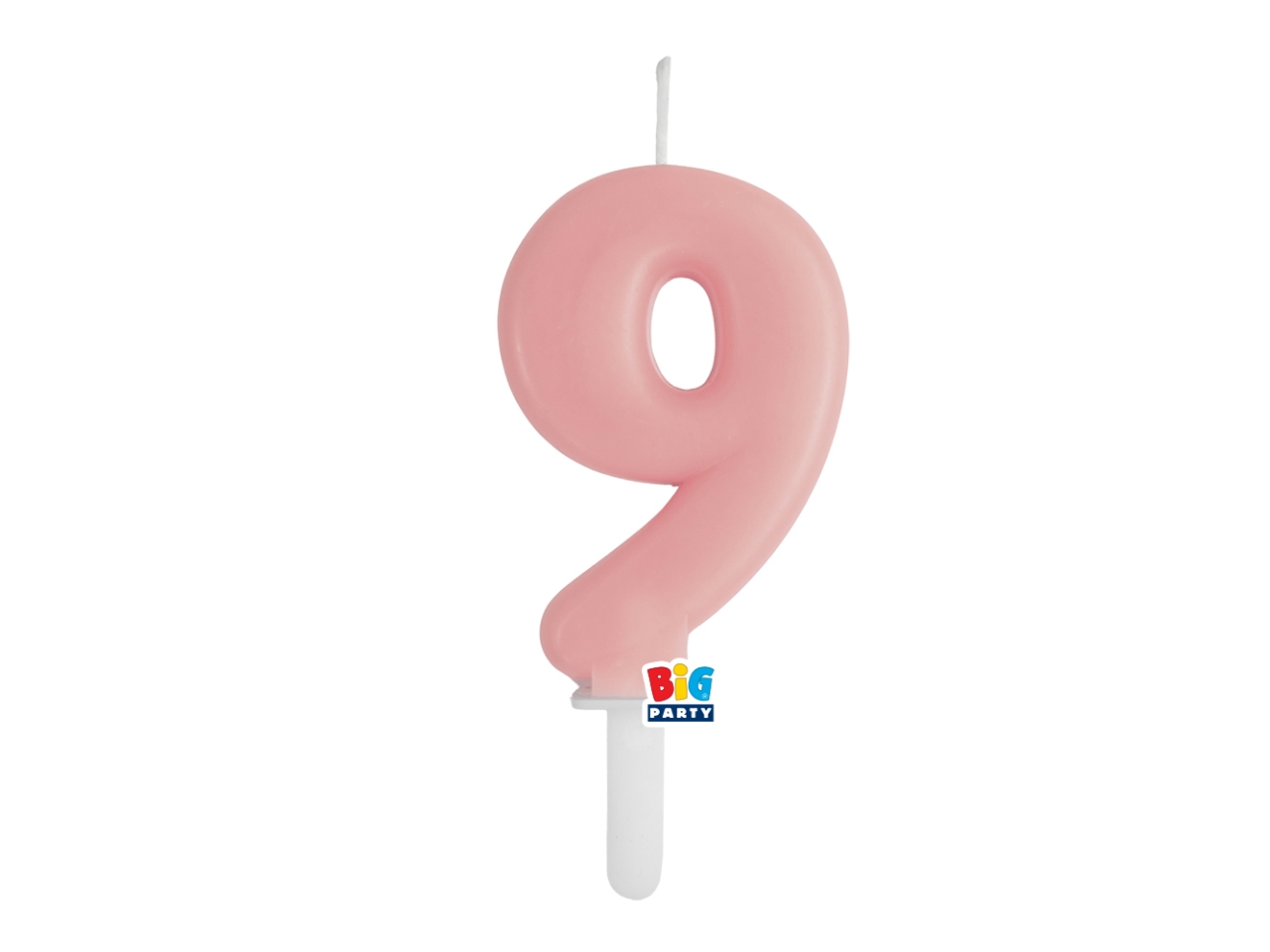 CANDELA NUM. 9 CERA TINY PLUMP ROSA BABY 7CM 76419
