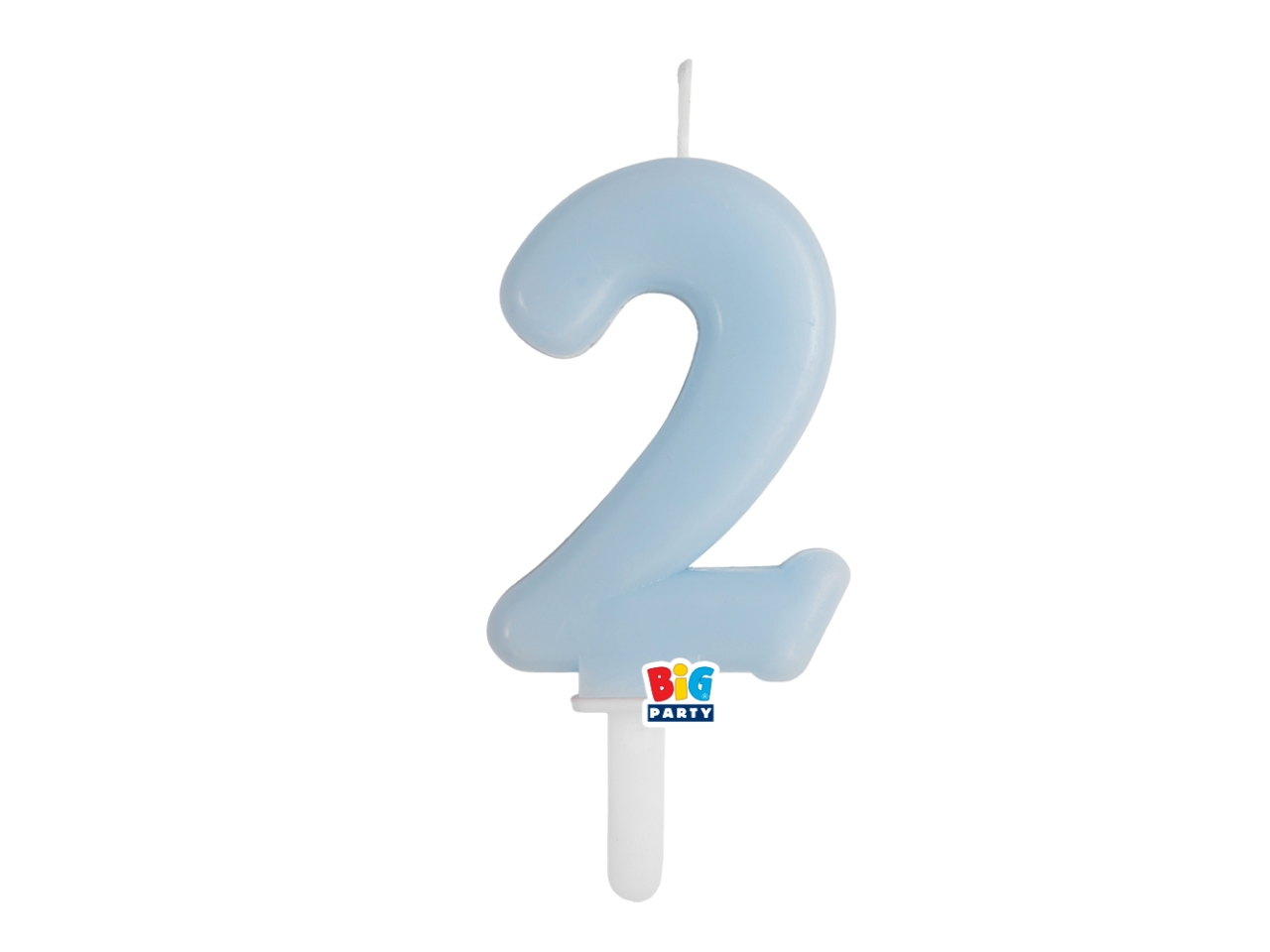 CANDELA NUM. 2 CERA TINY PLUMP CELESTE 7CM 76422