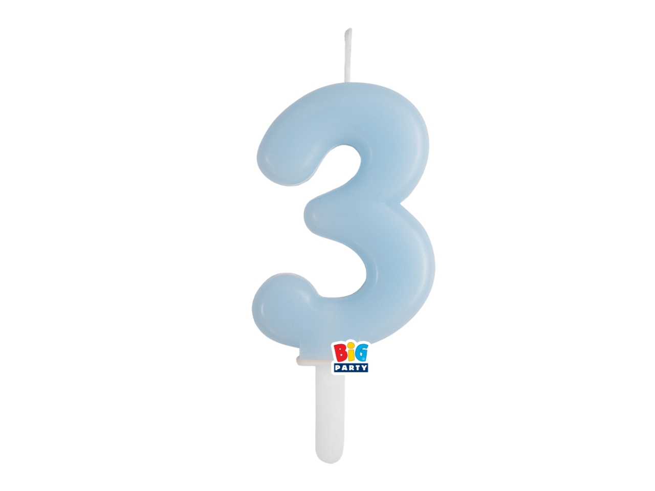 CANDELA NUM. 3 CERA TINY PLUMP CELESTE 7CM 76423