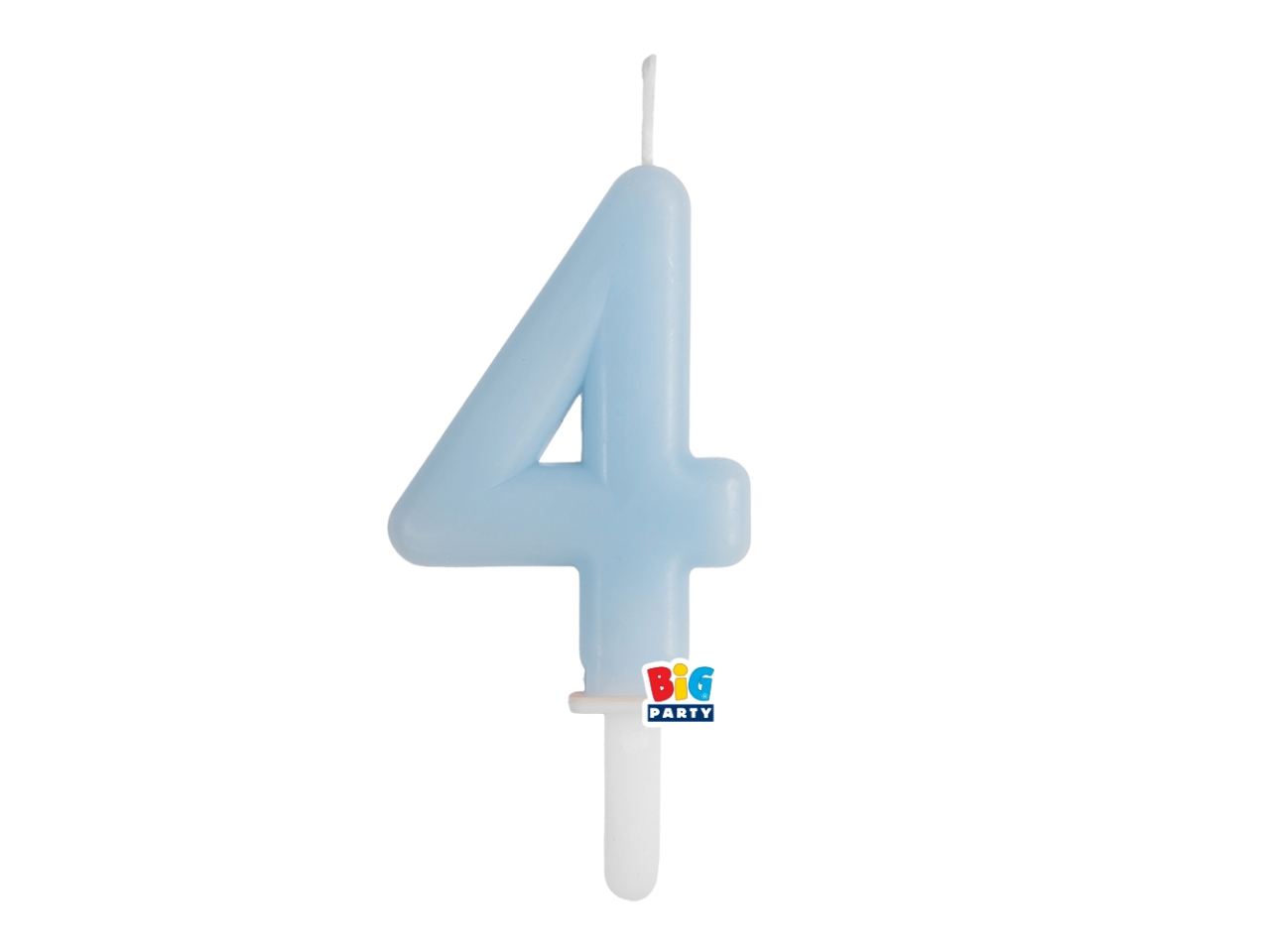 CANDELA NUM. 4 CERA TINY PLUMP CELESTE 7CM 76424