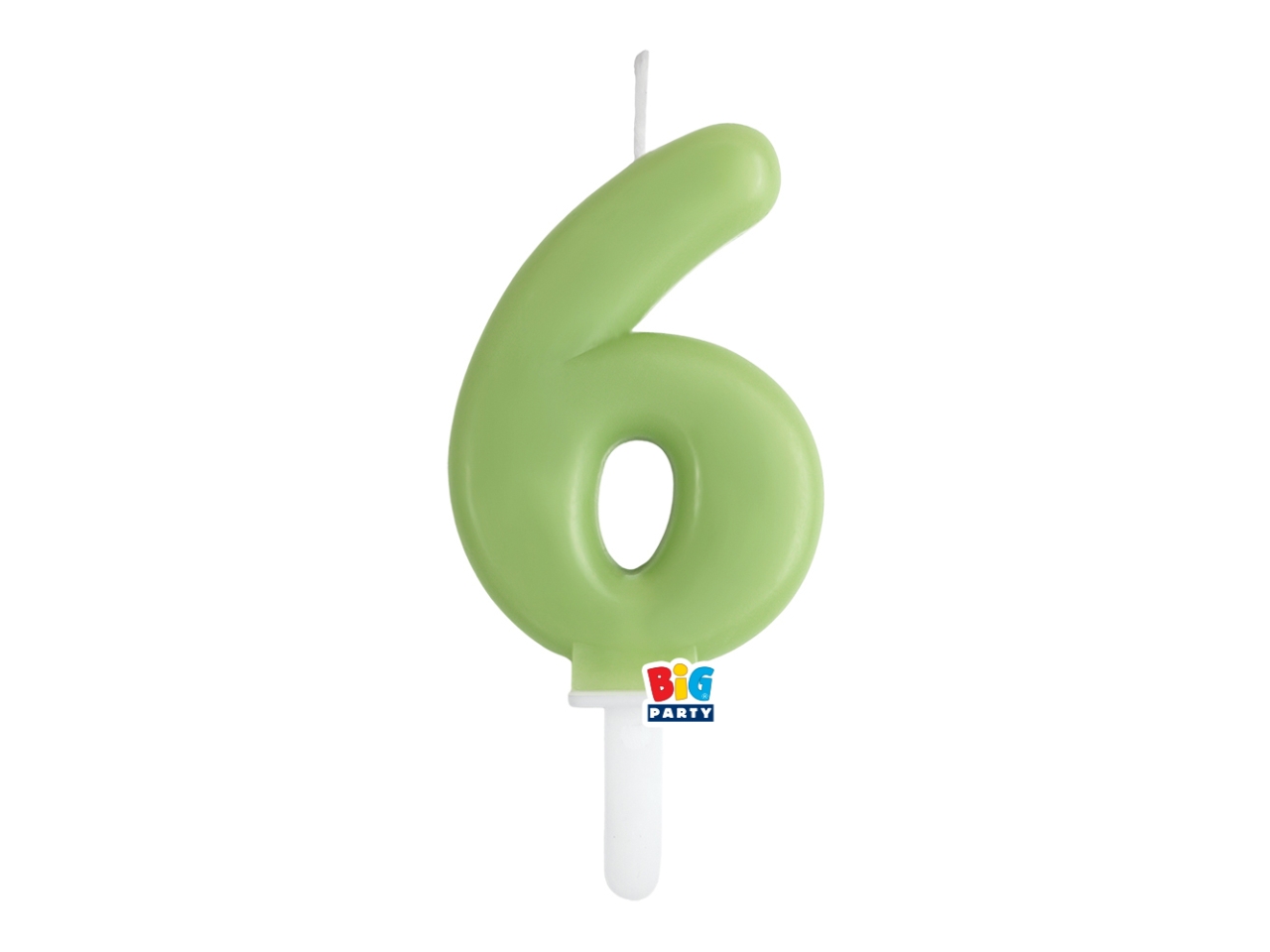 CANDELA NUM. 6 CERA TINY PLUMP VERDE OLI.7CM 76446