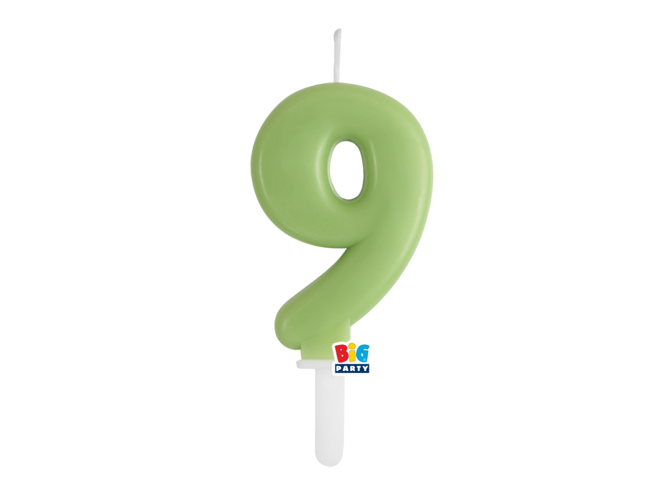 CANDELA NUM. 9 CERA TINY PLUMP VERDE OLI.7CM 76449