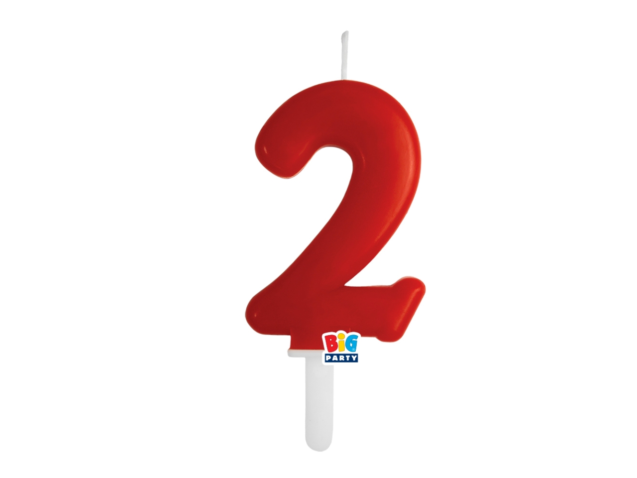 CANDELA NUM. 2 CERA TINY PLUMP ROSSO 7CM 76452