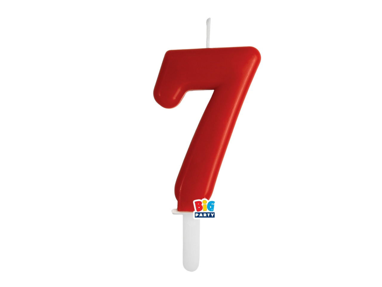 CANDELA NUM. 7 CERA TINY PLUMP ROSSO 7CM 76457