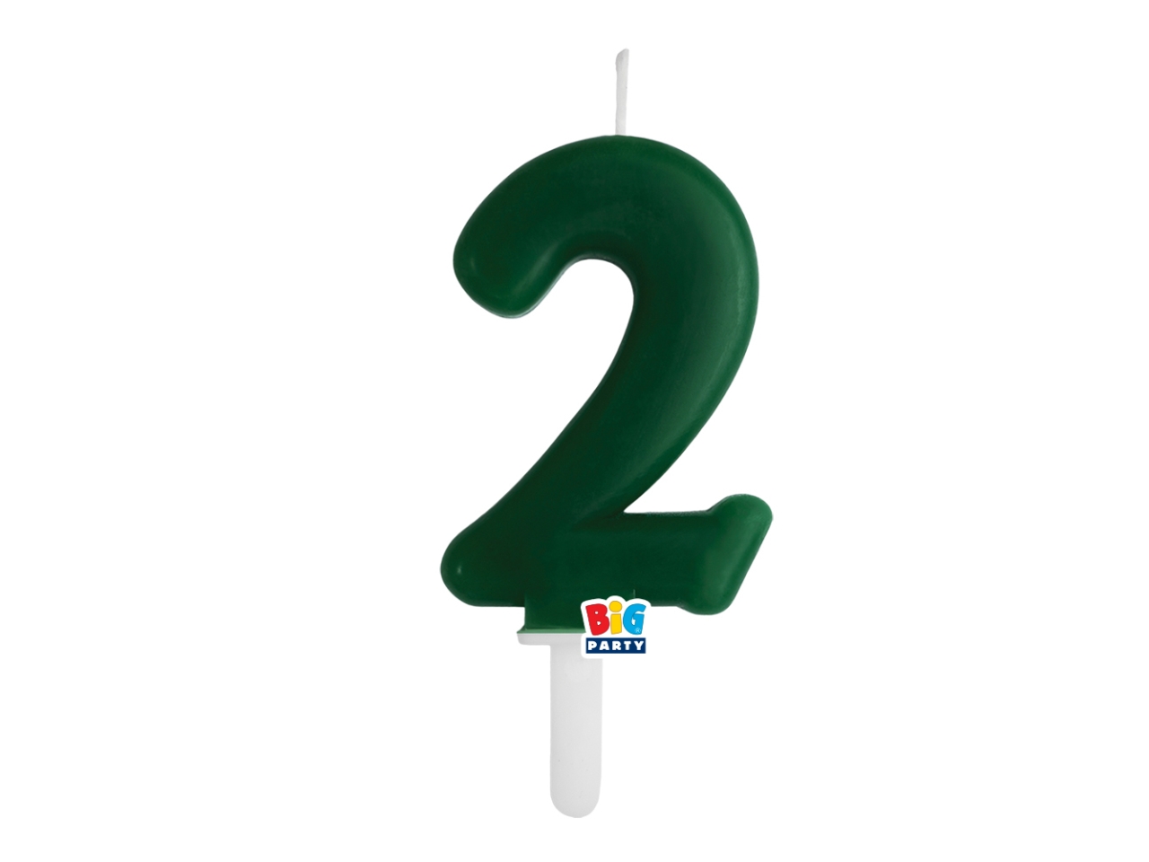 CANDELA NUM. 2 CERA TINY PLUMP VERDE FOR.7CM 76462