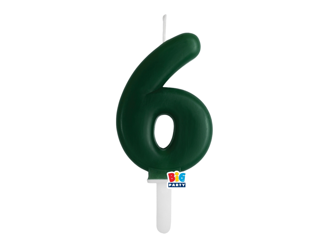 CANDELA NUM. 6 CERA TINY PLUMP VERDE FOR.7CM 76466