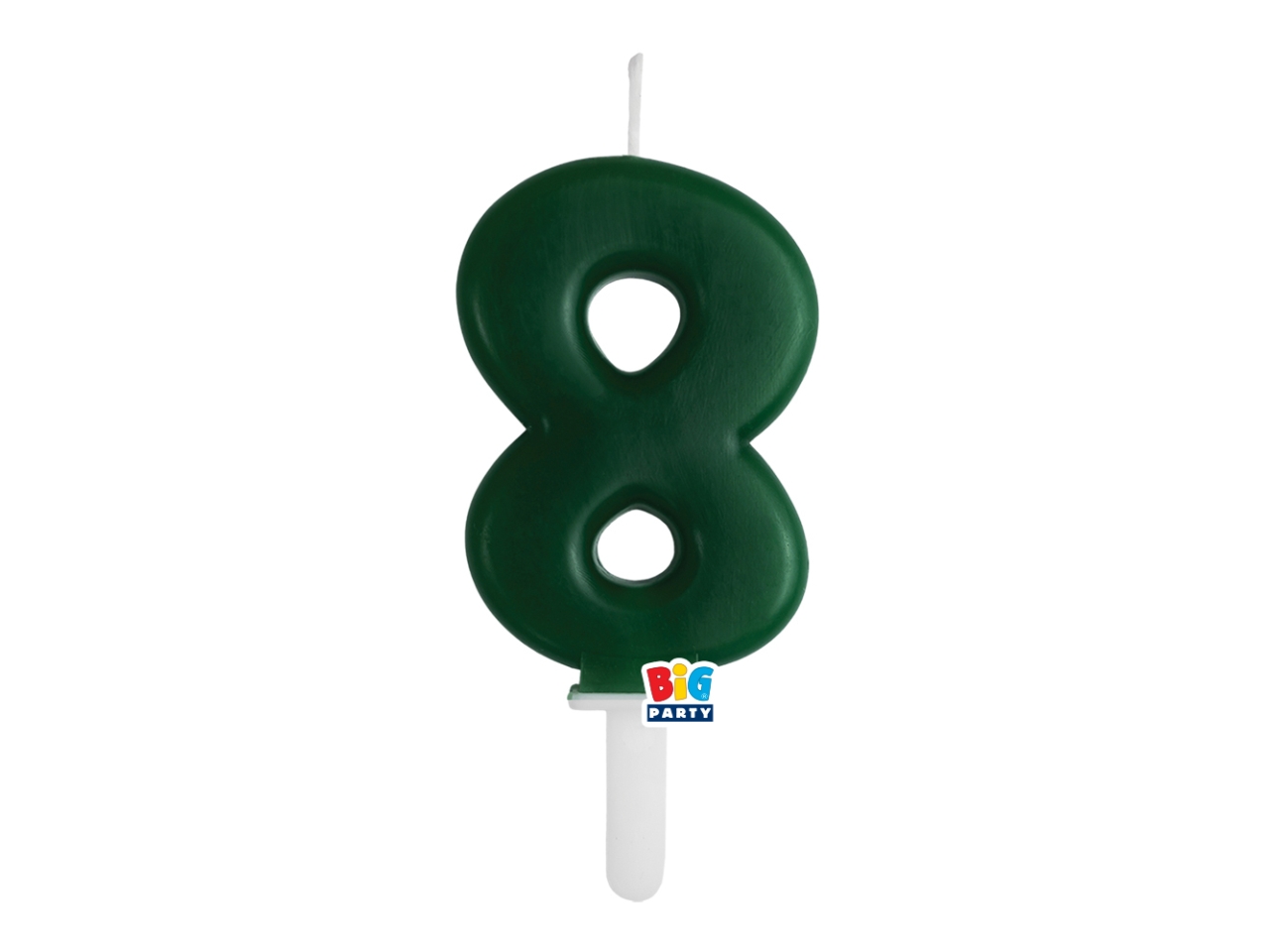 CANDELA NUM. 8 CERA TINY PLUMP VERDE FOR.7CM 76468