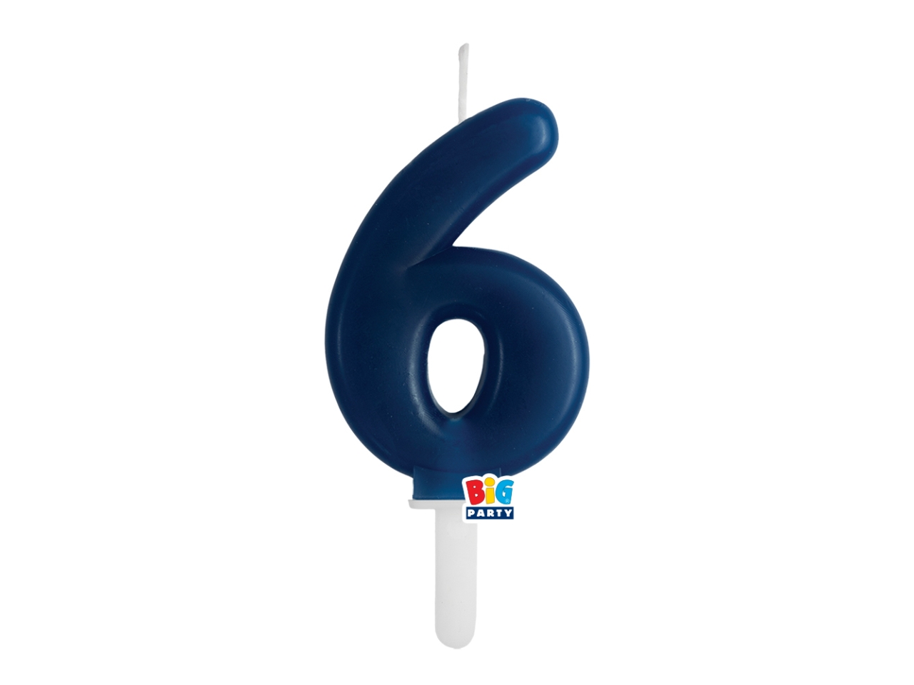 CANDELA NUM. 6 CERA TINY PLUMP BLU NAVY 7CM 76486