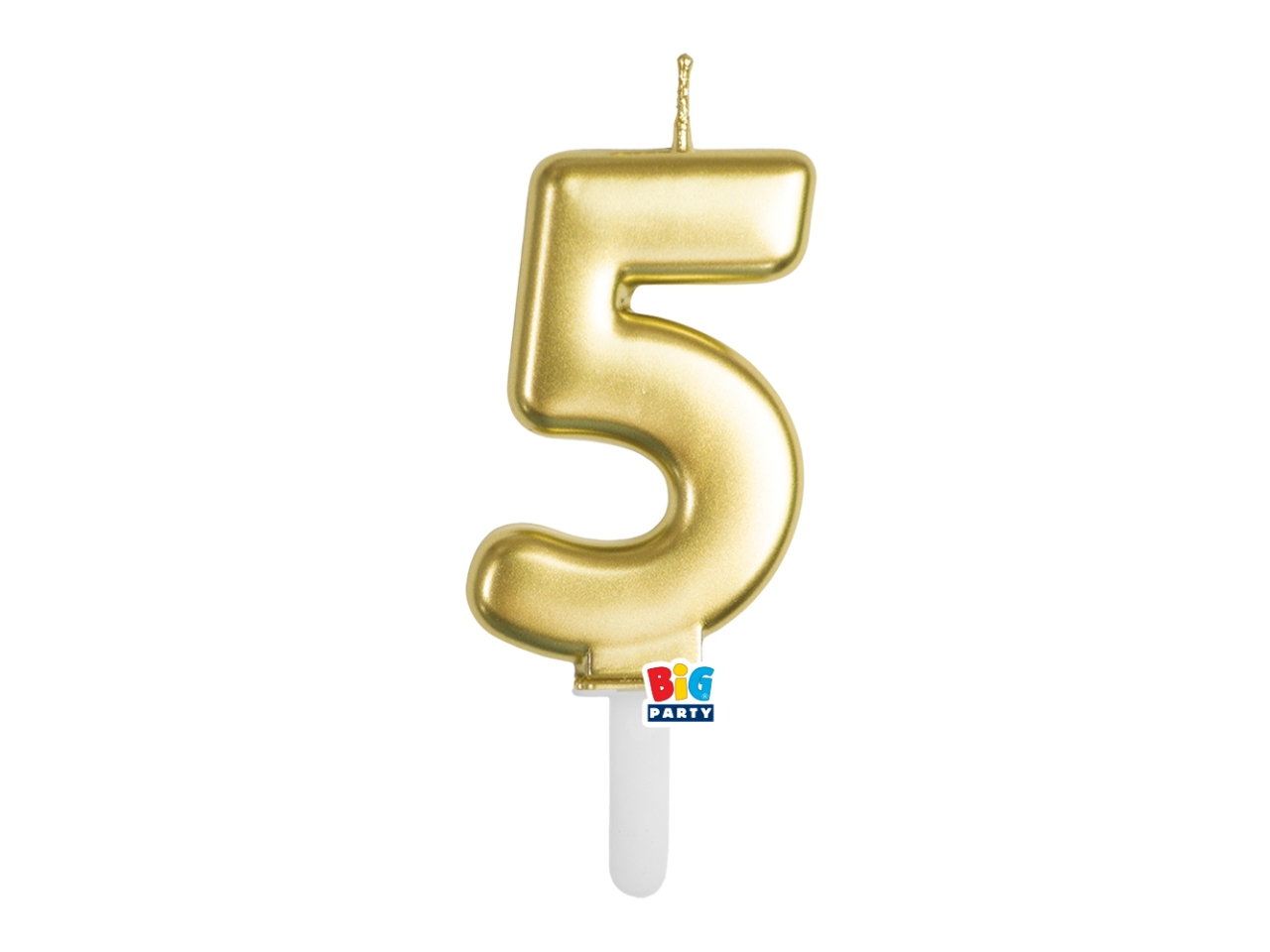 CANDELA NUM. 5 CERA TINY PLUMP ORO METAL 7CM 76495