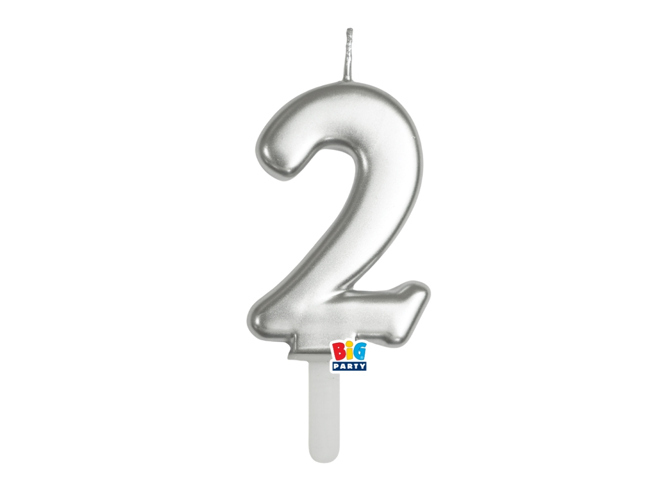 CANDELA NUM. 2 CERA TINY PLUMP ARG.METAL 7CM 76502