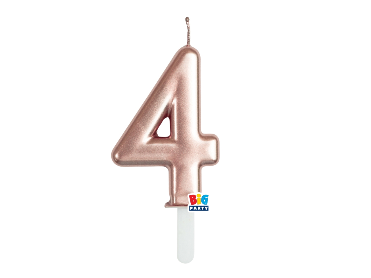 CANDELA NUM. 4 CERA TINY  ROSE GOLDMETAL 7CM 76514