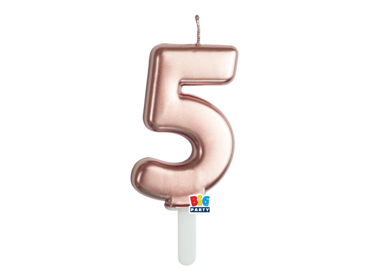 CANDELA NUM. 5 CERA TINY  ROSE GOLDMETAL 7CM 76515