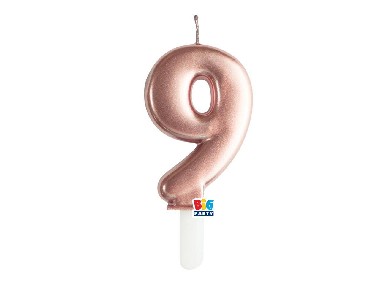 CANDELA NUM. 9 CERA TINY  ROSE GOLDMETAL 7CM 76519