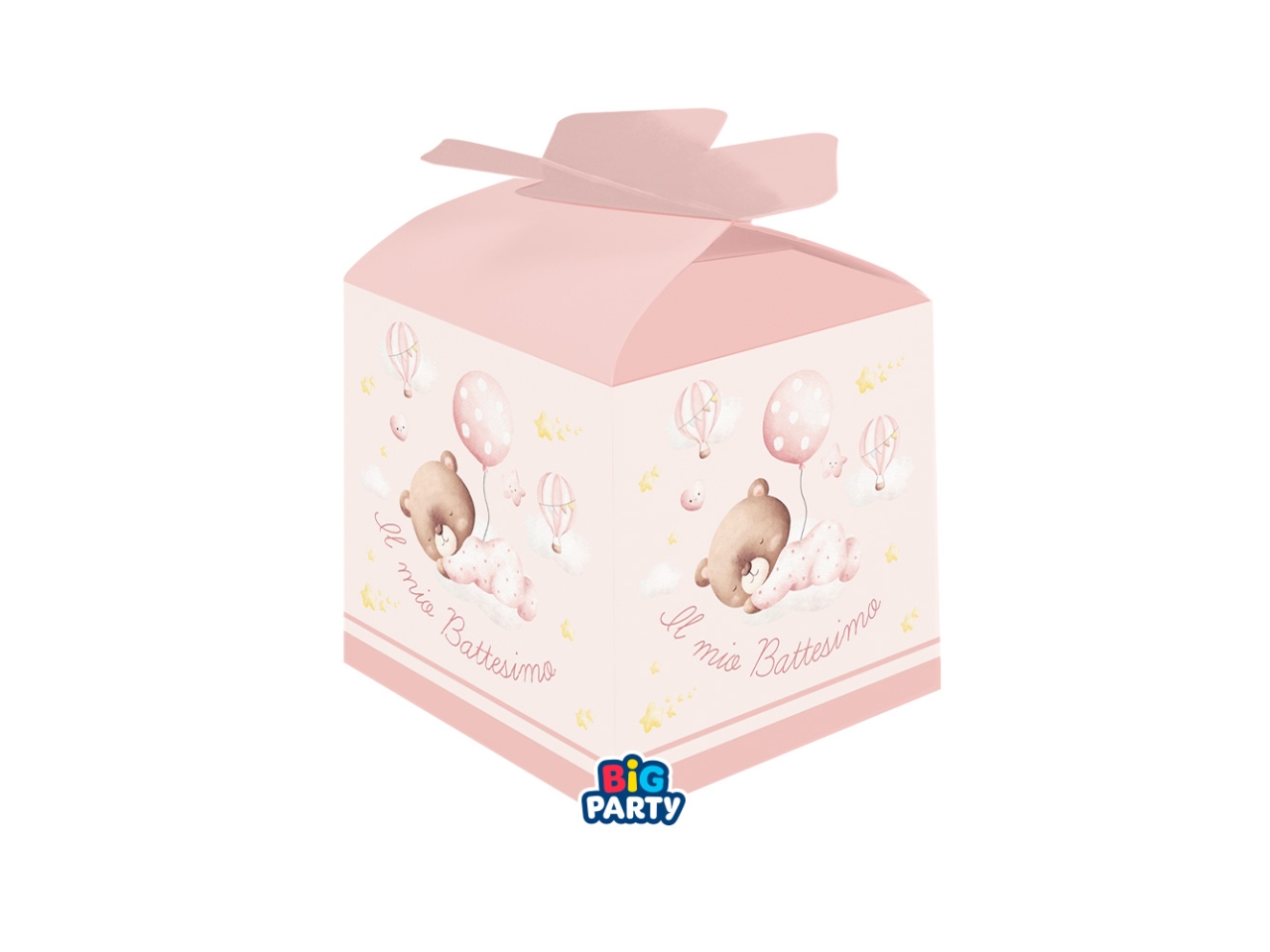 SCATOLE FIOCCO BATTESIMO BABYBEAR ROSA 10PZ 76845 SCATOLE FIOCCO BATTESIMO BABYBEAR ROSA 10PZ 76845
