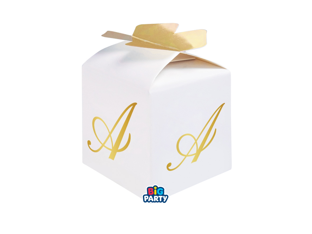 SCATOLE FIOCCO LETTERA A ORO SET 10PZ 76869 SCATOLE FIOCCO LETTERA A ORO SET 10PZ 76869