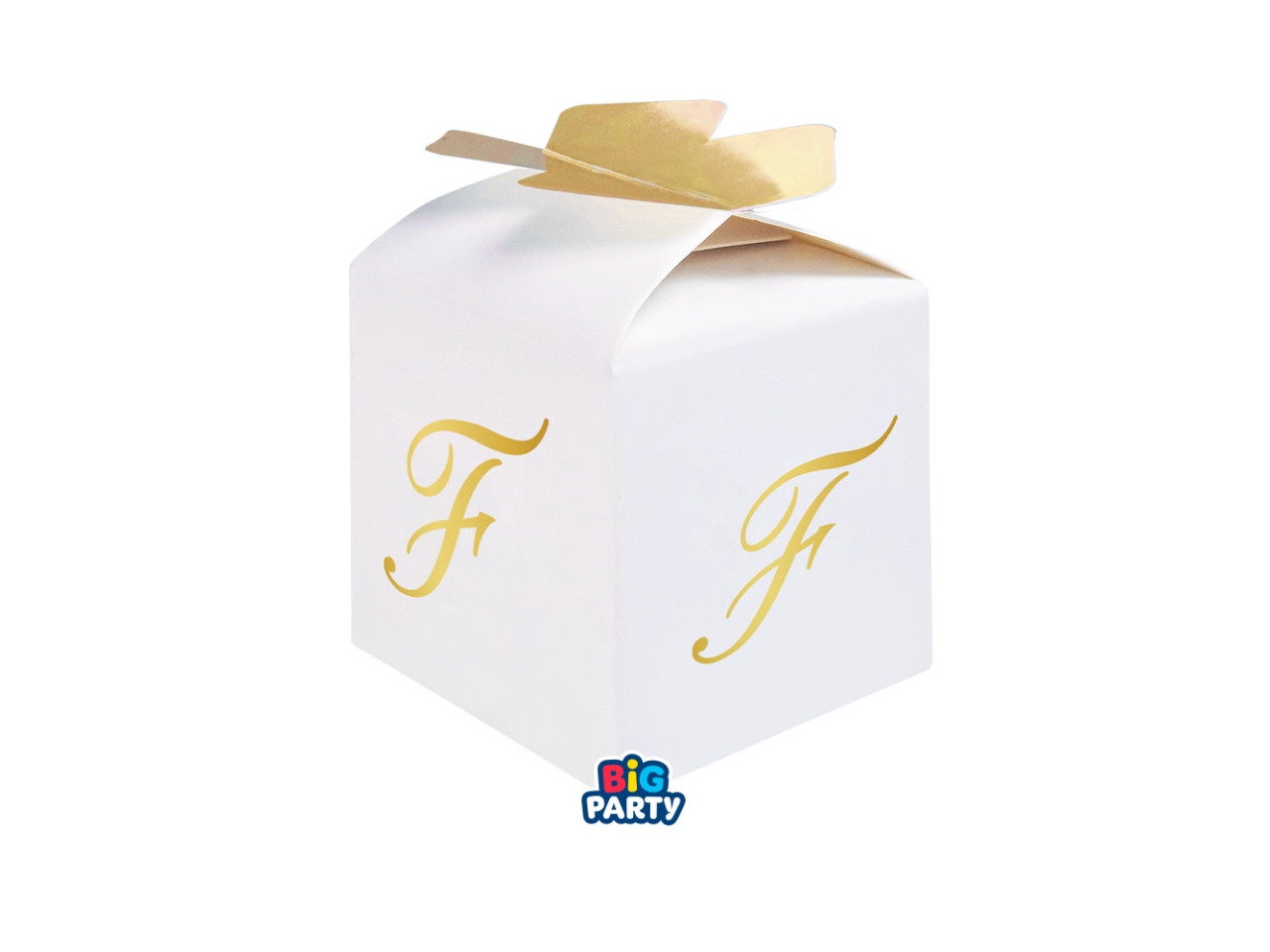 SCATOLE FIOCCO LETTERA F ORO SET 10PZ 76874 SCATOLE FIOCCO LETTERA F ORO SET 10PZ 76874