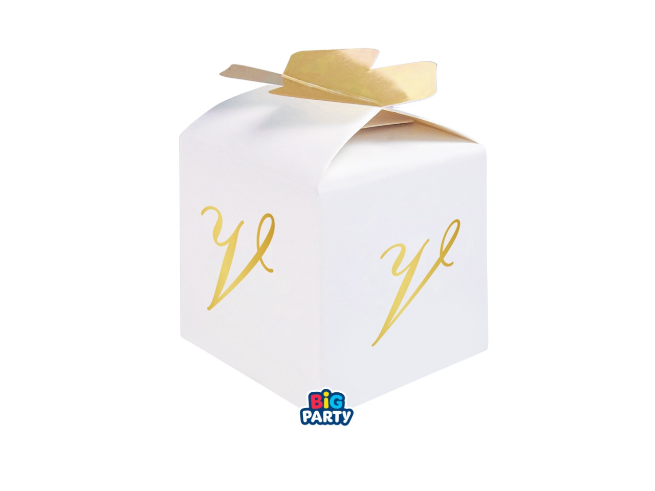 SCATOLE FIOCCO LETTERA V ORO SET 10PZ 76890 SCATOLE FIOCCO LETTERA V ORO SET 10PZ 76890