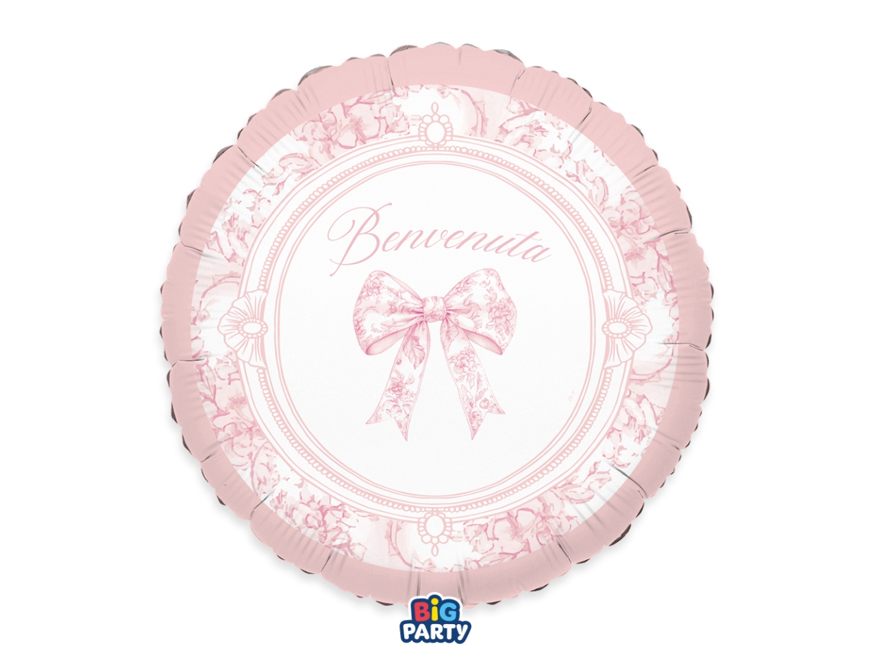 PALLONCINI FOIL TONDO 45CM BENVENUTA FIOCCO 77145 PALLONCINI FOIL TONDO 45CM BENVENUTA FIOCCO 77145