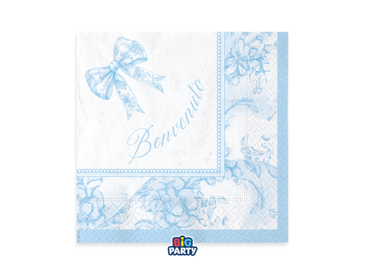 TOVAGLIOLI 33X33CM BENVENUTO FIOCCO DA 16PZ 77151 TOVAGLIOLI 33X33CM BENVENUTO FIOCCO DA 16PZ 77151