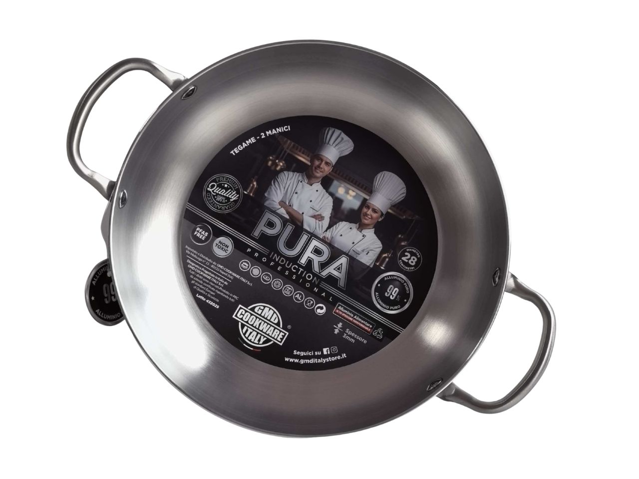 PURA INDUCTION-TEGAME 2M INOX 26CM 3mm PUINTG226 PURA INDUCTION-TEGAME 2M INOX 26CM 3mm PUINTG226