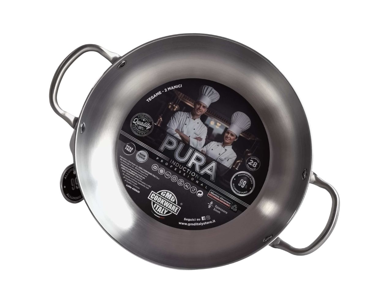 PURA INDUCTION-TEGAME 2M INOX 28CM 3mm PUINTG228 PURA INDUCTION-TEGAME 2M INOX 28CM 3mm PUINTG228