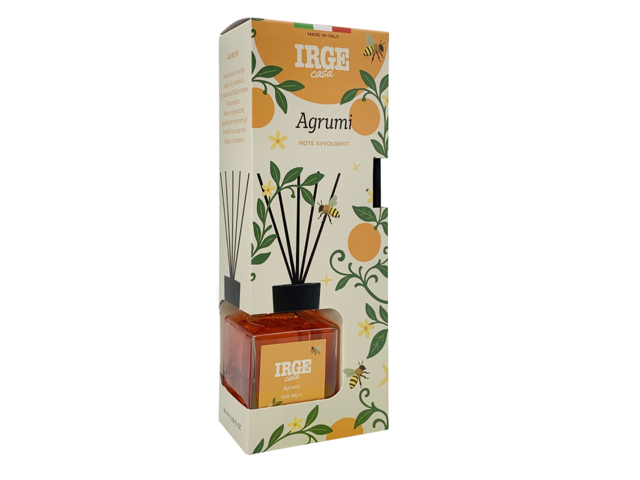 DIFFUSORE CUBO 100ML AGRUMI C/BASTONCINI PRO7500A