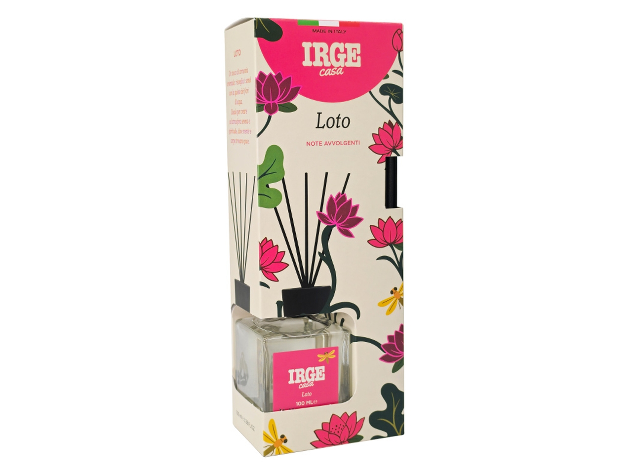 DIFFUSORE CUBO 100ML F.LOTO C/BASTONCINI PRO7502A