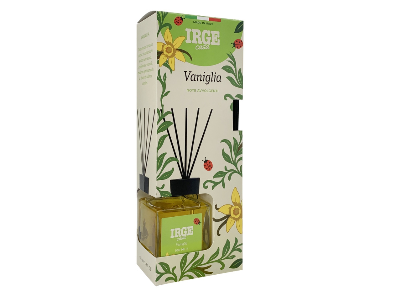 DIFFUSORE CUBO 100ML VANIGLIA C/BASTONCI. PRO7499A