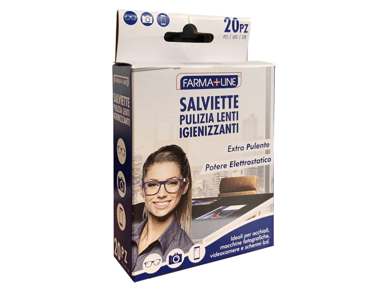 SALVIETTE OCCHIALI FARMALINE SET DA 20 PZ SAL5136A