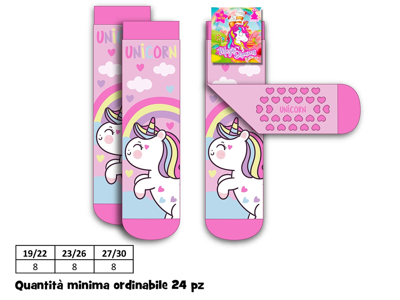 CALZINI ANTISCIVOLO UNICORNO MULTICOLOR X12376 MC CALZINI ANTISCIVOLO UNICORNO MULTICOLOR X12376 MC