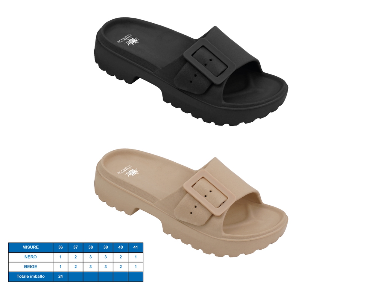 CIABATTA DONNA OGNINA TG 36-41 IN 2 ASS. CIABATTA DONNA OGNINA TG 36-41 IN 2 ASS.